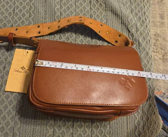 Patricia Nash Cognac Leather Crossbody Bag - Picture 10 of 12